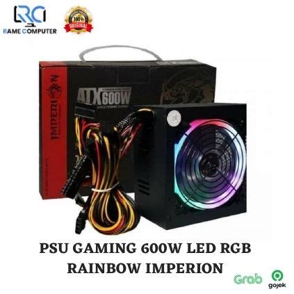 Jual Psu Gaming W Led Rgb Rainbow Imperion Watt Power Supply