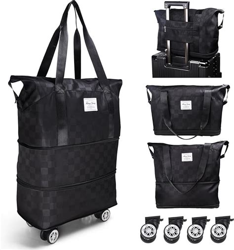 Amazon Suitcases With Wheels Expandable Foldable Luggage Bag