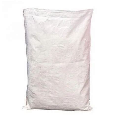 Laminated White Polypropylene Woven Sack For Packaging Storage