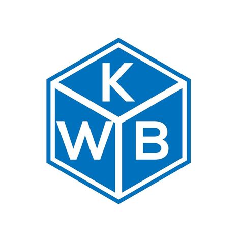 KWB letter logo design on black background. KWB creative initials ...