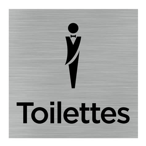 Plaque De Porte Toilettes Hommes Sticker Ou Plaque Alu Brossé