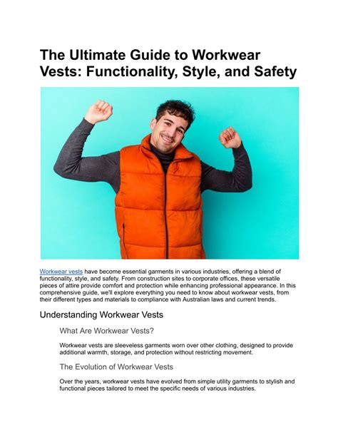 Ppt The Ultimate Guide To Workwear Vests Functionality Style And