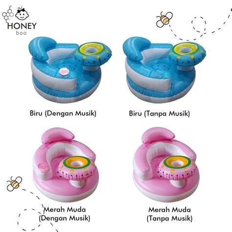 Jual Honey Boo Kursi Sofa Tiup Ada Musik Tempat Duduk Bayi Balon