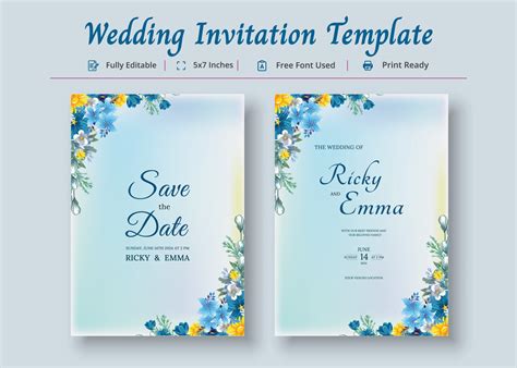 Wedding Invitation Card Template, Invitation Card Poster 15639705 ...