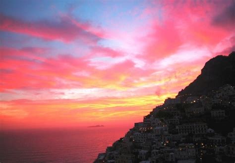 Positano sunset | Sunrise, Sunset, Positano