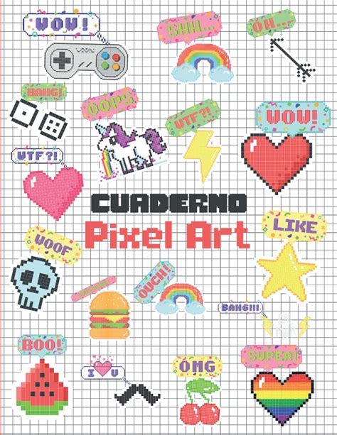 Buy Cuaderno Pixel Art Cuaderno De Dibujo Con Páginas Cuadriculadas