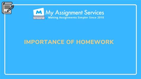 Importance Of Homework Ppt