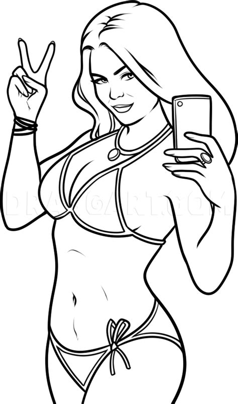 How To Draw The Gta Bikini Girl Coloring Page Trace Drawing Sexiz Pix