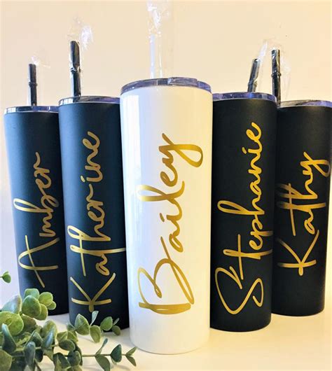 Personalized Bridesmaid Tumbler With Straw Insulated Tumbler Bridal Pa Urweddingts