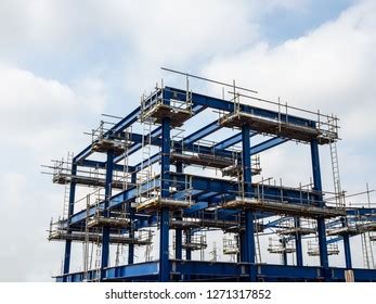 Structure Steel Construction Site On Sky Stock Photo 1271317852 ...