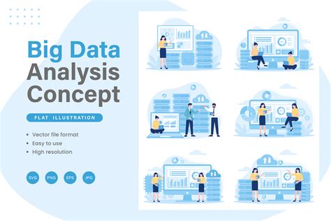 Obtén el paquete de Análisis De Grandes Datos Illustration con 6