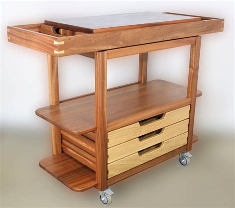 Hardwood Butchers Block Trolley With Separate C Folksy