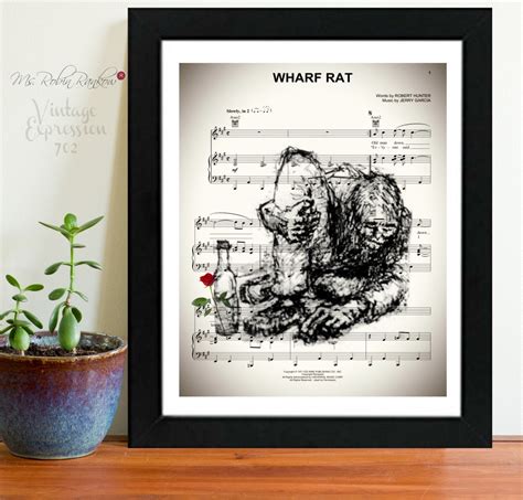 Wharf Rat, Grateful Dead, Music Song Sheet, Print - Etsy