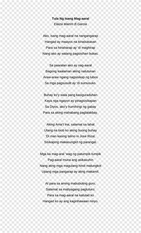 Jose Rizal Poems In Tagalog