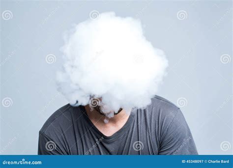 Face Covered With Thick Smoke Stock Photo Image 45348097