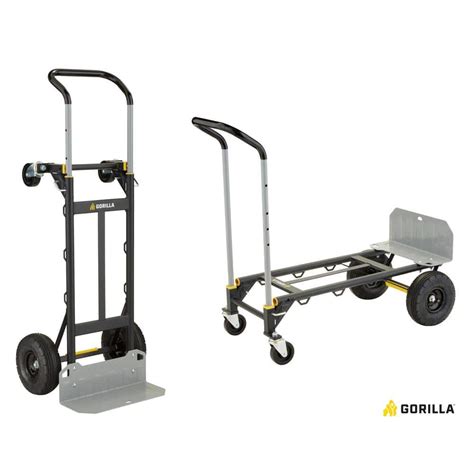 Gorilla 800 Lbs Capacity Convertible Steel Hand Truck With Wide Dual