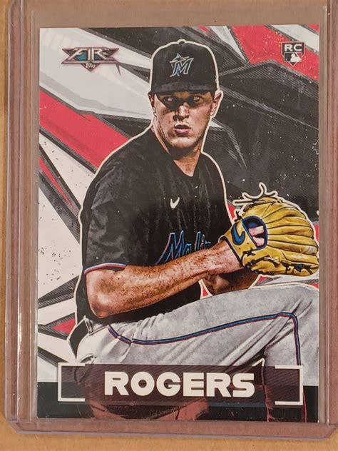 Topps Fire Trevor Rogers Miami Marlins Rookie Card Rc Ebay