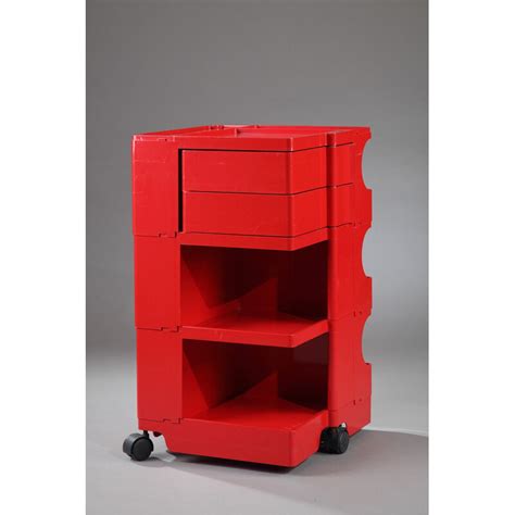 Bieffeplast Boby Red Rolling Trolley Joe COLOMBO 1980s