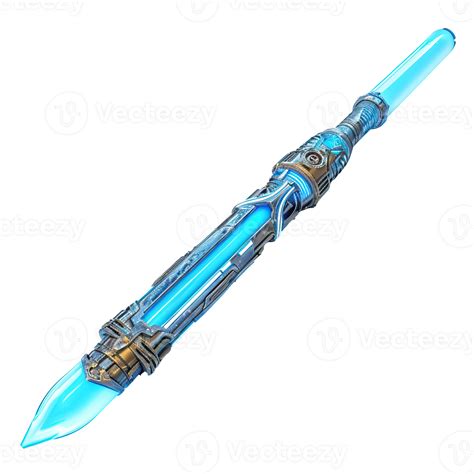 Futuristic Sci Fi Weapon With Glowing Blue Energy Blade 48776526 Png