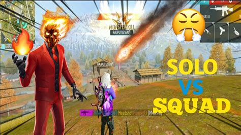 Solo VS Squad Rank OverPower Gameplay Free Fire BR Rank 17 Kils