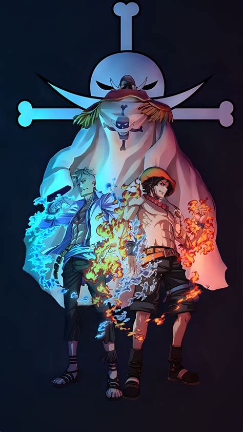 Wallpaper One Piece Whitebeard Ace And Marco ในปี 2024 โปสเตอร์ภาพ