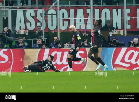 Milan Italy Th Feb Brahim Diaz Of Ac Milan Celebrates After