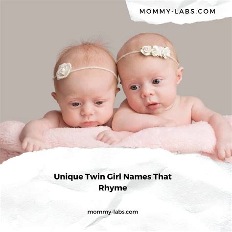 Unique Twin Girl Names That Rhyme - 230+ Matching Ideas