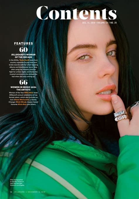 Billie Eilish - Billboard Magazine 12/14/2019 Issue • CelebMafia