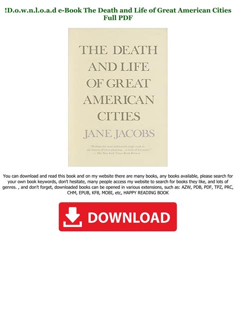 Download [PDF] The Death and Life of Great American Cities Full PDF by tesskrause - Issuu