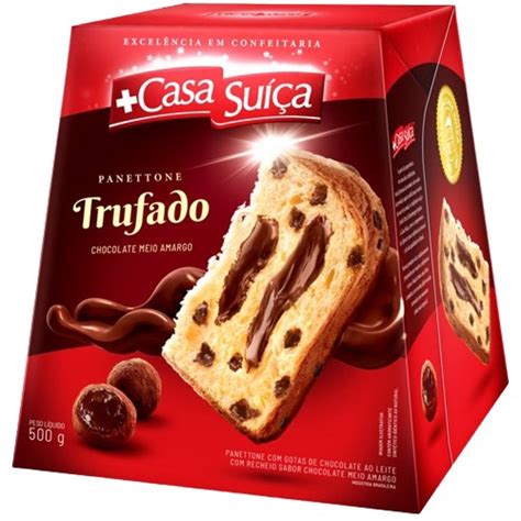 Panettone Casa Suíça Recheado Creme de Avelã e Cacau 500g Submarino