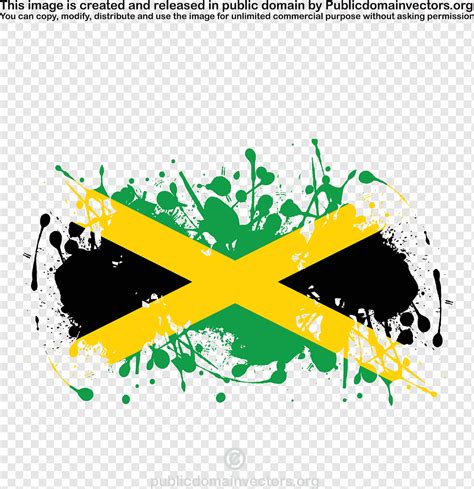 Jamaican Flag In Ink Spatter Png PNGWing