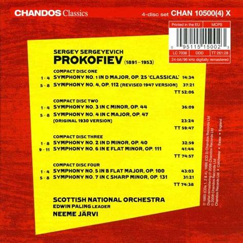 Prokofiev Complete Symphonies Neeme J Rvi Tyqmusic