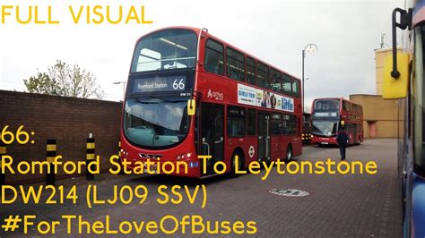 Full Route Visual London Bus Route 66 Romford Station Leytonstone