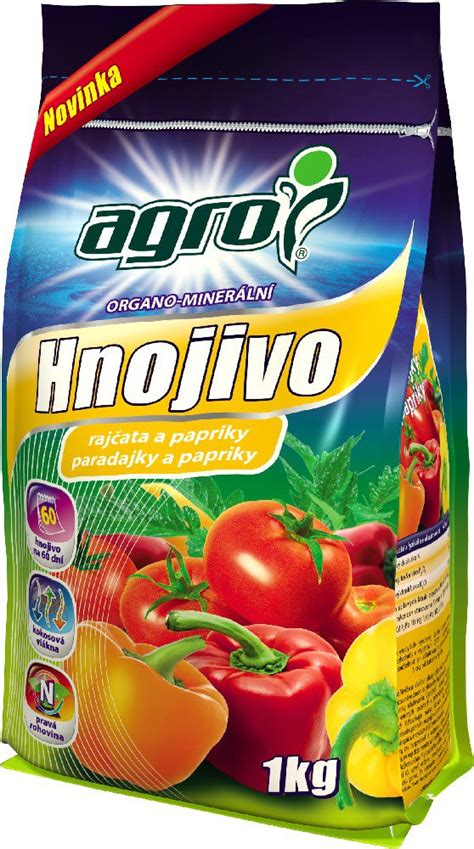 Agro Organo minerální hnojivo rajčata a papriky 1 kg od 76 Kč Zbozi cz