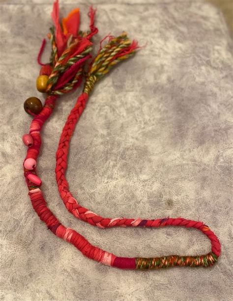 Double Ended Dreadlock Hair Wrap With Beads 16 Inches Long Etsy Hair Wrap Etsy Dreadlock