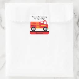 Fire Truck Stickers | Zazzle