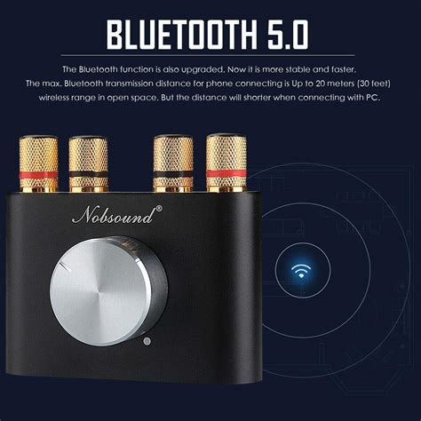 Nobsound Mini Bluetooth Power Amplifier Stereo Hi Fi Digital Amp 20