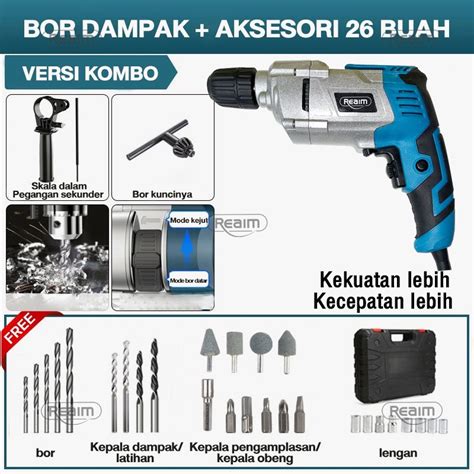 Jual Mesin Bor Listrik 13mm Bolak Balik Electric Drill Bor Beton Kayu Besi Tembok Bor Listrik