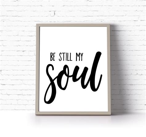 Be Still My Soul Hymn Lyrics Art Print Instant Download Etsy