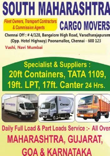 Chennai To Maharastra Tata Truck Transport Services At Best Price