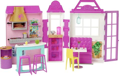 Barbie Mobilier Coffret Restaurant Pour Poup E Avec Plus De