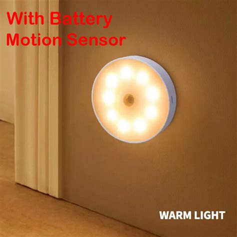 6LED Motion Sensor Light Wireless PIR Cabinet Stair Lamp Magnetic Night