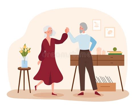 Couple Dancing Mature Stock Illustrations – 319 Couple Dancing Mature ...