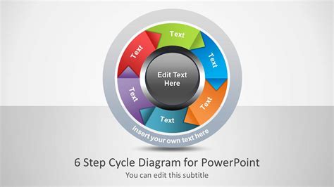 6 Step Cycle Diagram For Powerpoint 9e3