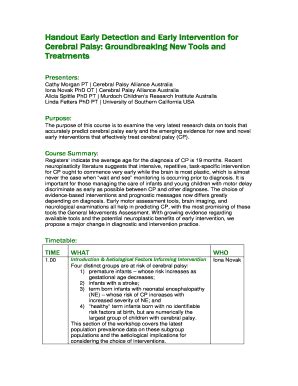 Fillable Online Handout Early Detection And Early Intervention For Fax