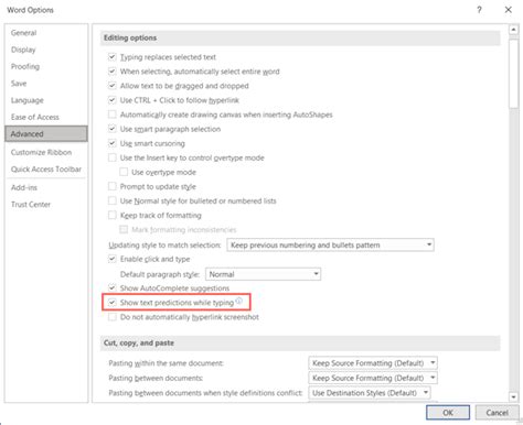 How To Turn On And Use Text Predictions In Microsoft Word