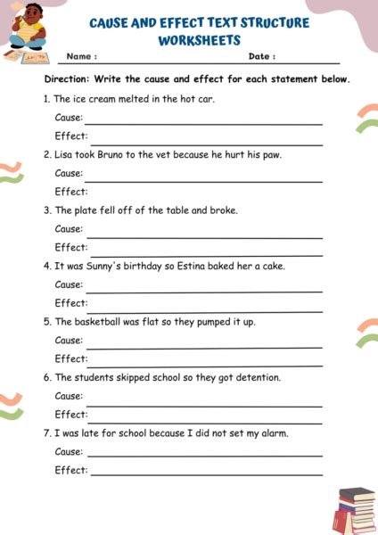 Cause And Effect Text Structure Worksheets Worksheetsgo