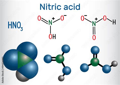 Nitric Acid HNO3 Molecule It Is A Highly Corrosive Mineral Acid