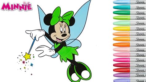 Disney Coloring Book Minnie Mouse Tinkerbell Fairy Colouring Pages