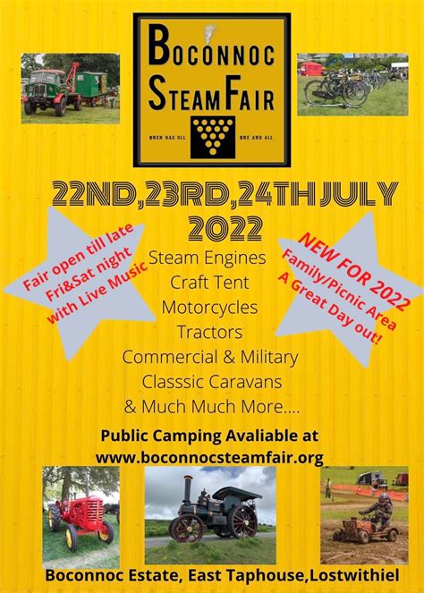 Visit Liskeard Events Boconnoc Steam Fair At Port Eliot St Germans